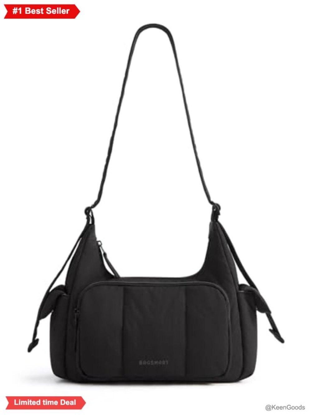 Puffer Crossbody Hobo Bag Nylon Adjustable Strap 6L Everyday Purse